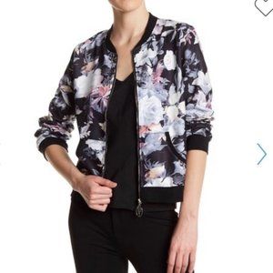 Vertigo Floral Printed Woven Bomber Jacket